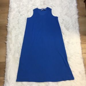 Plus size vintage solid color maxi dress